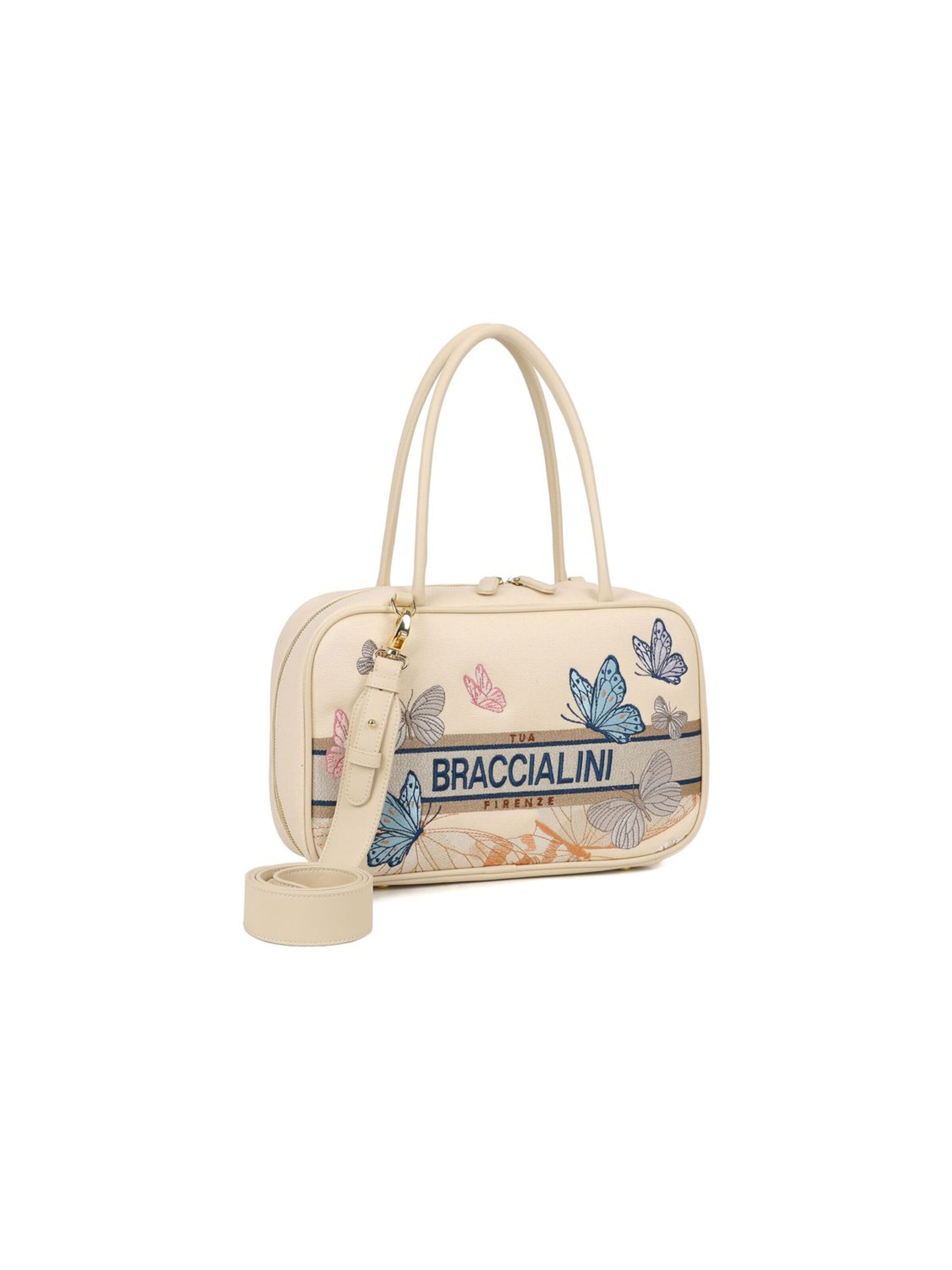 Borsa a mano 'Jacquard' di Braccialini in beige