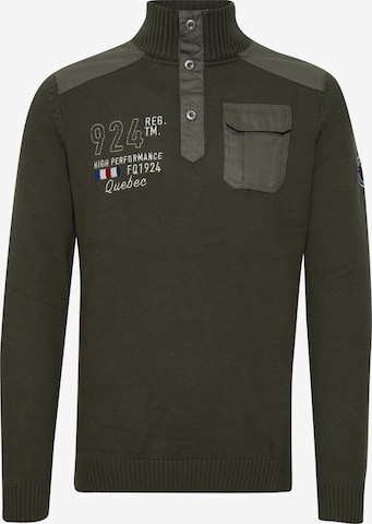 FQ1924 Trui 'FQErlong' in Groen: voorkant