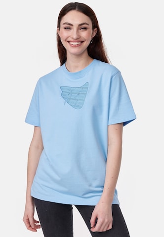 T-Shirt smiler. en bleu : devant