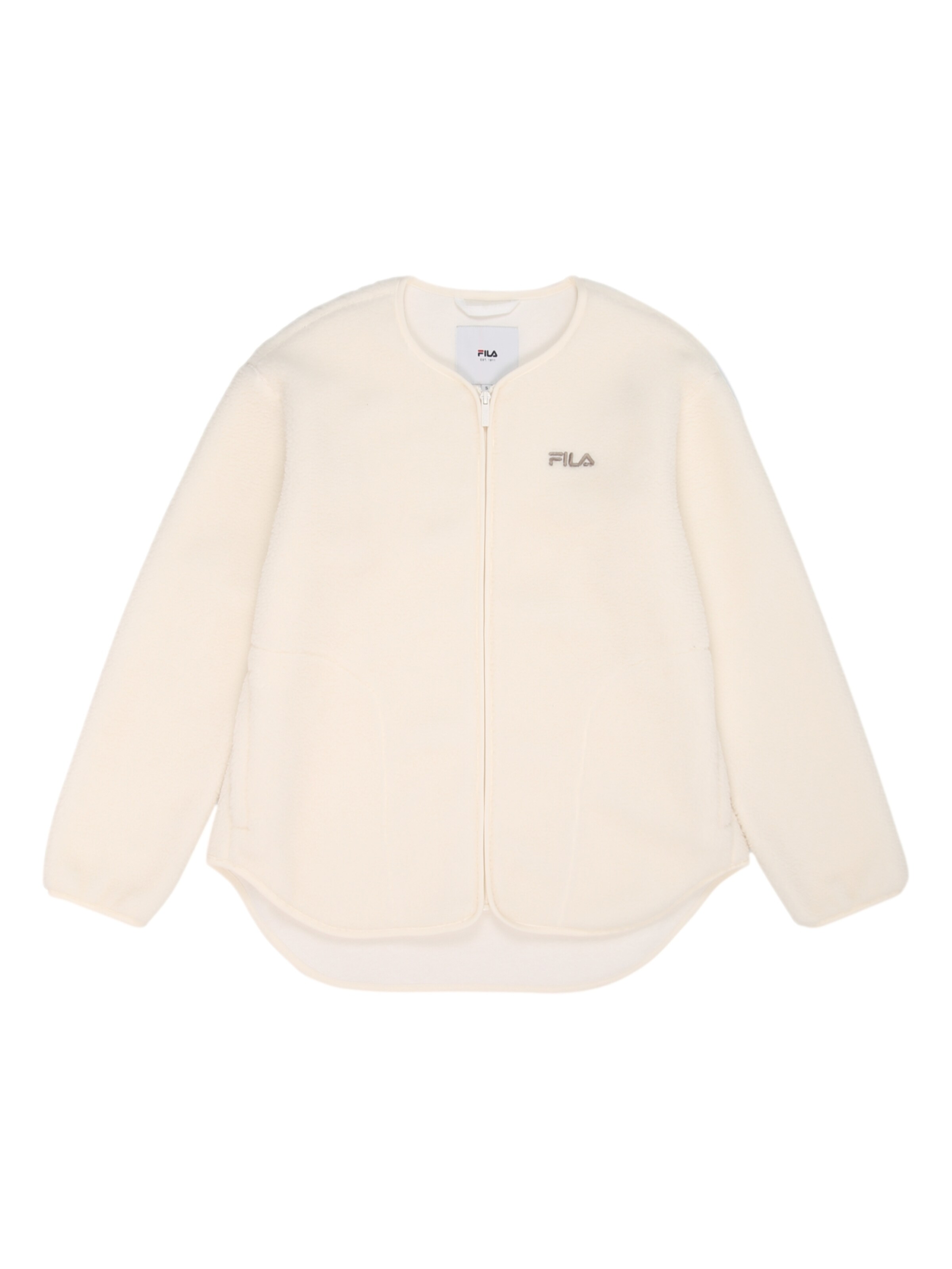 Giacca di pile 'CASSIANO' di FILA in bianco: frontale