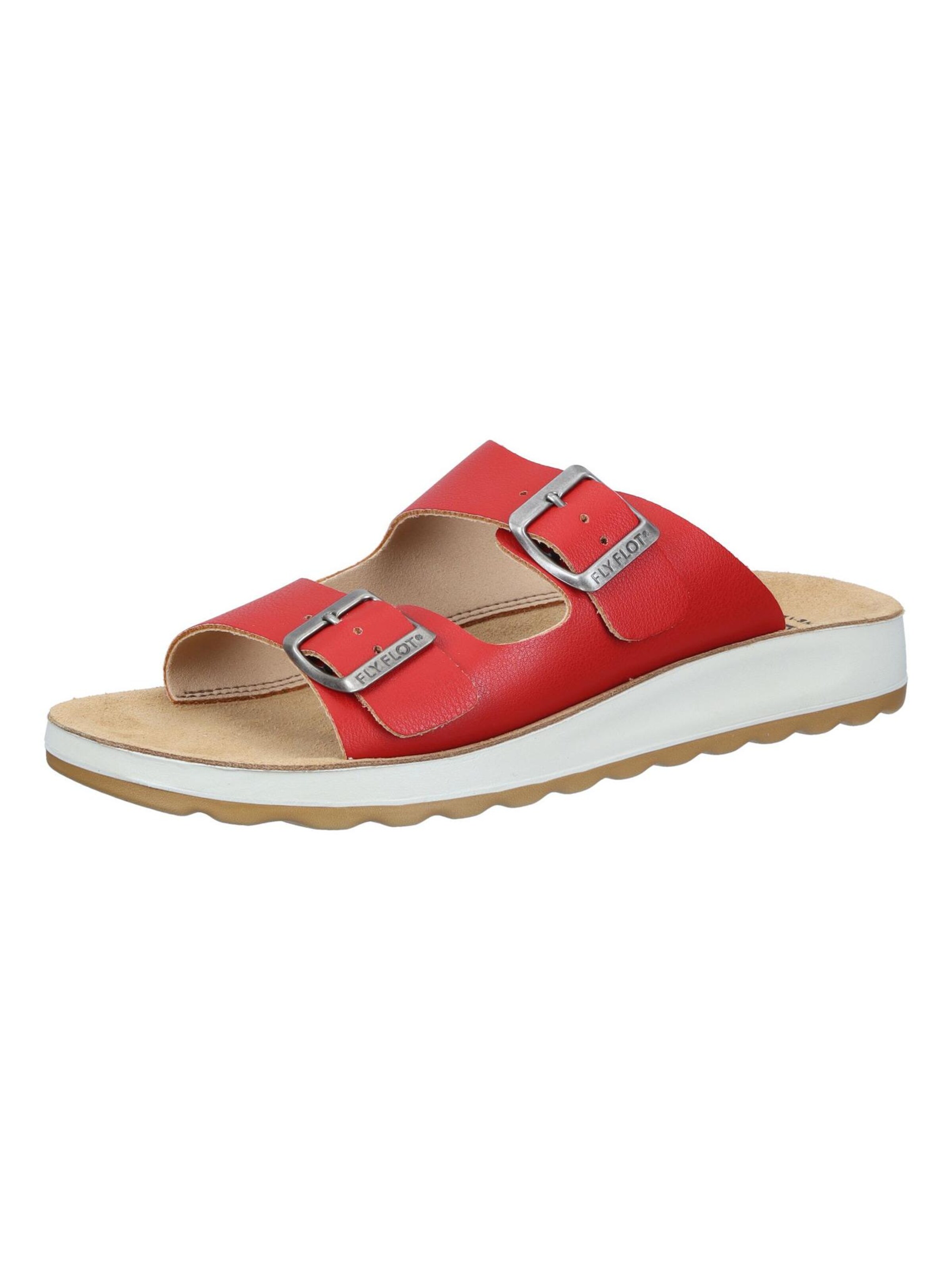 FLY FLOT Mules in Red: front