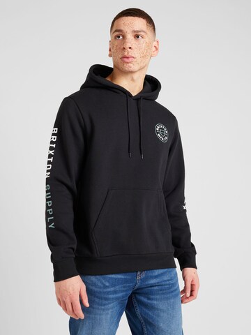 Sweat-shirt Brixton en noir : devant