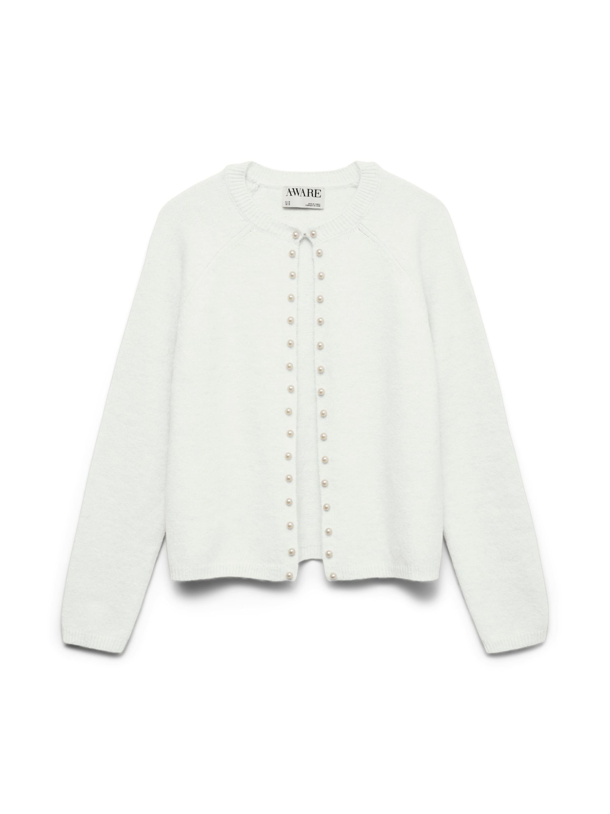 Cardigan 'VMAwmagelene' VERO MODA en blanc : devant