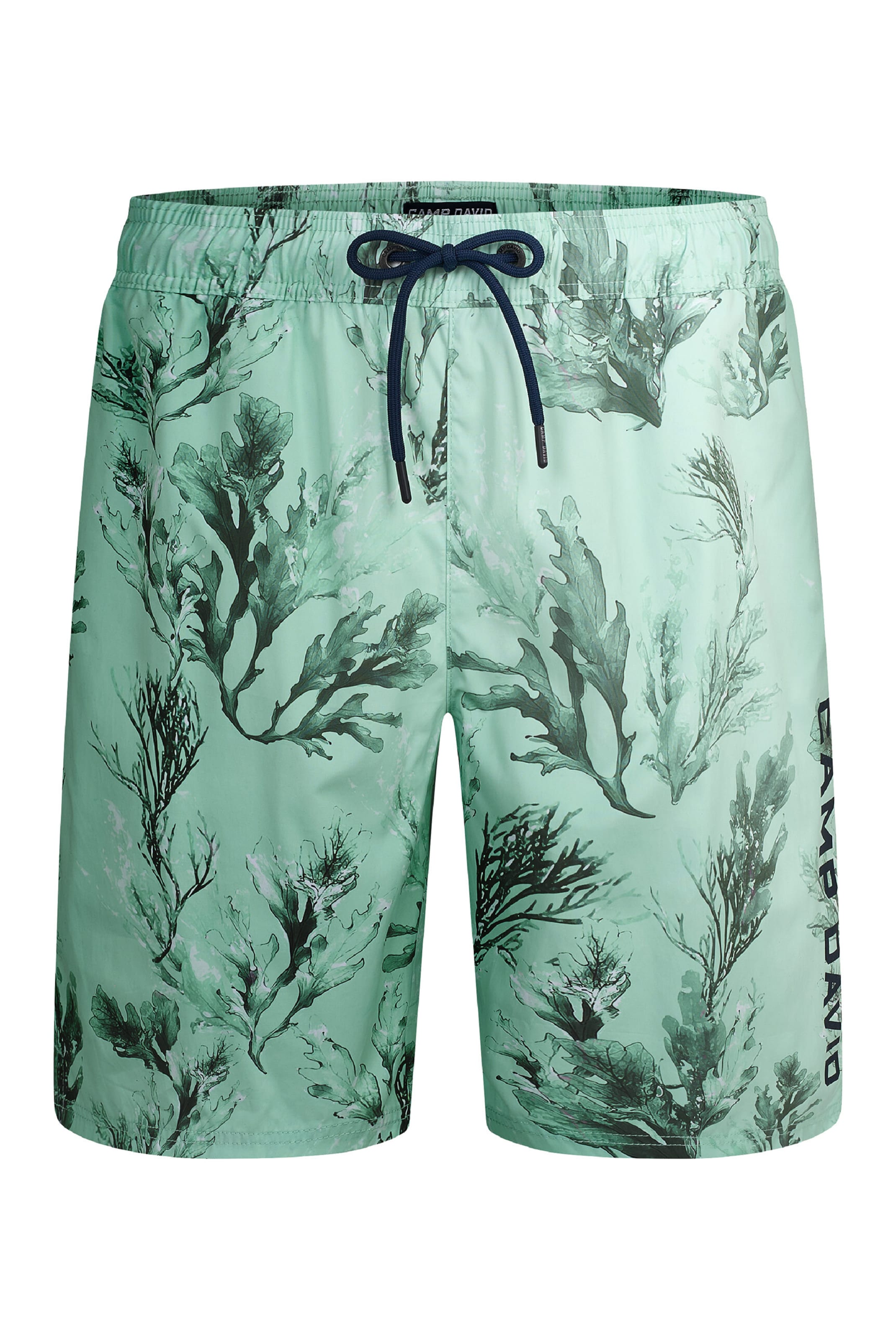 CAMP DAVID Lange Beachshorts mit All Over Print in Grün: Vorderseite