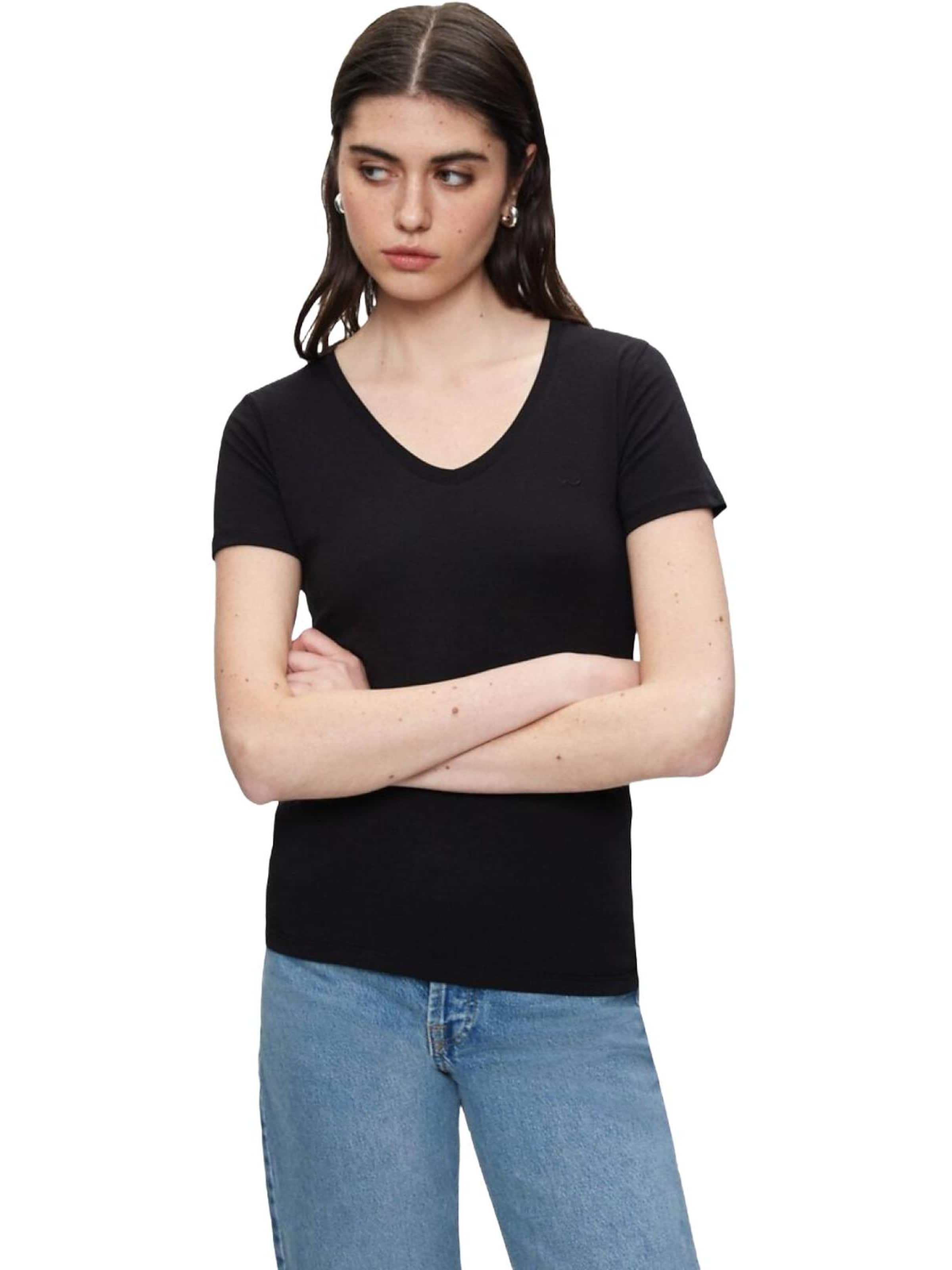 Maglietta 'LTB Jeans Damen-T-Shirt mit V-Ausschnitt' di LTB Jeans in nero