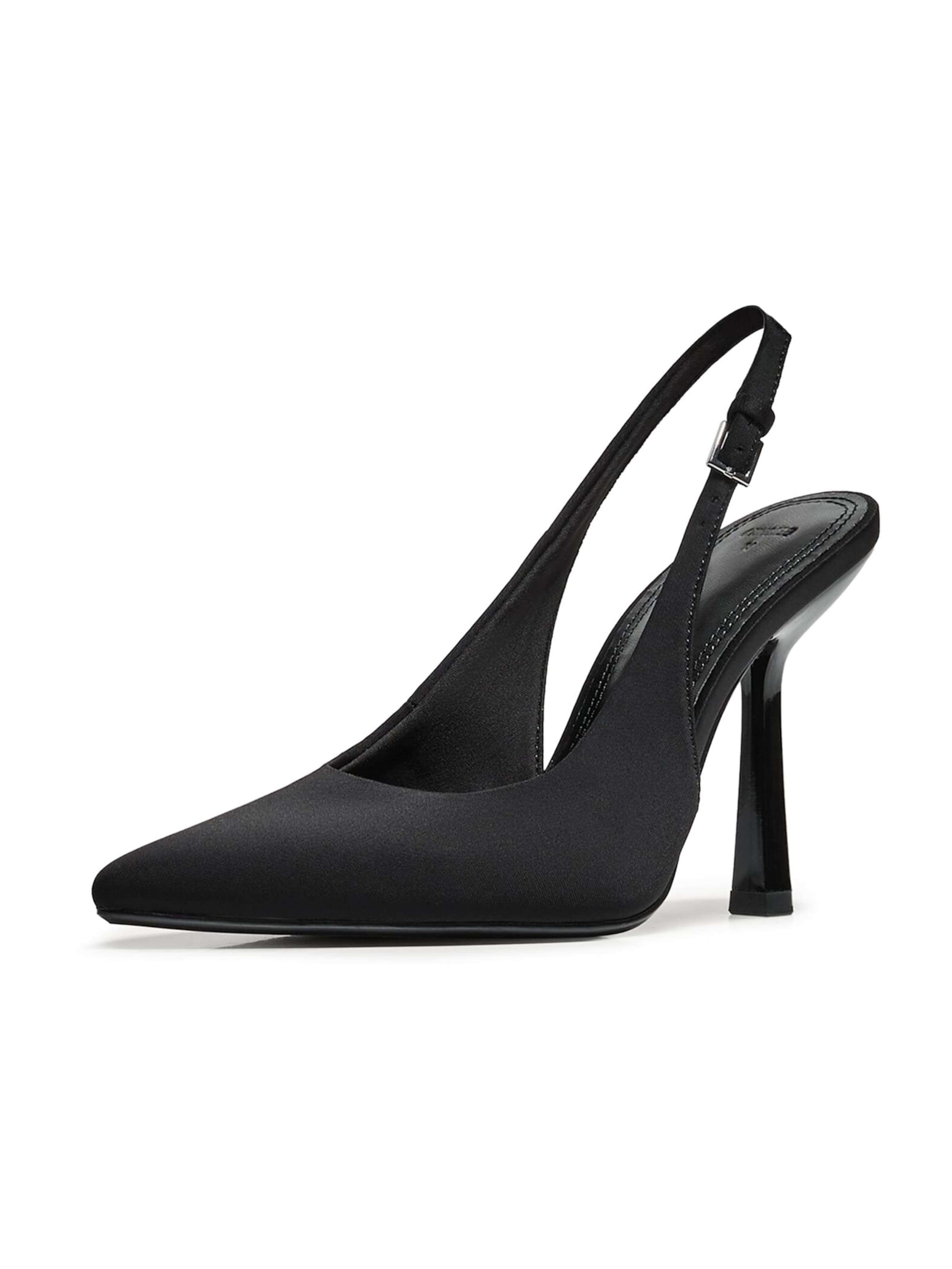 Décolleté sling di Bershka in nero: frontale