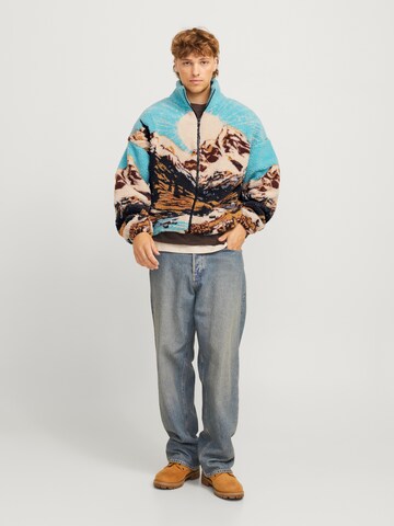 JACK & JONES Sweat jacket 'JORLandscape' in White