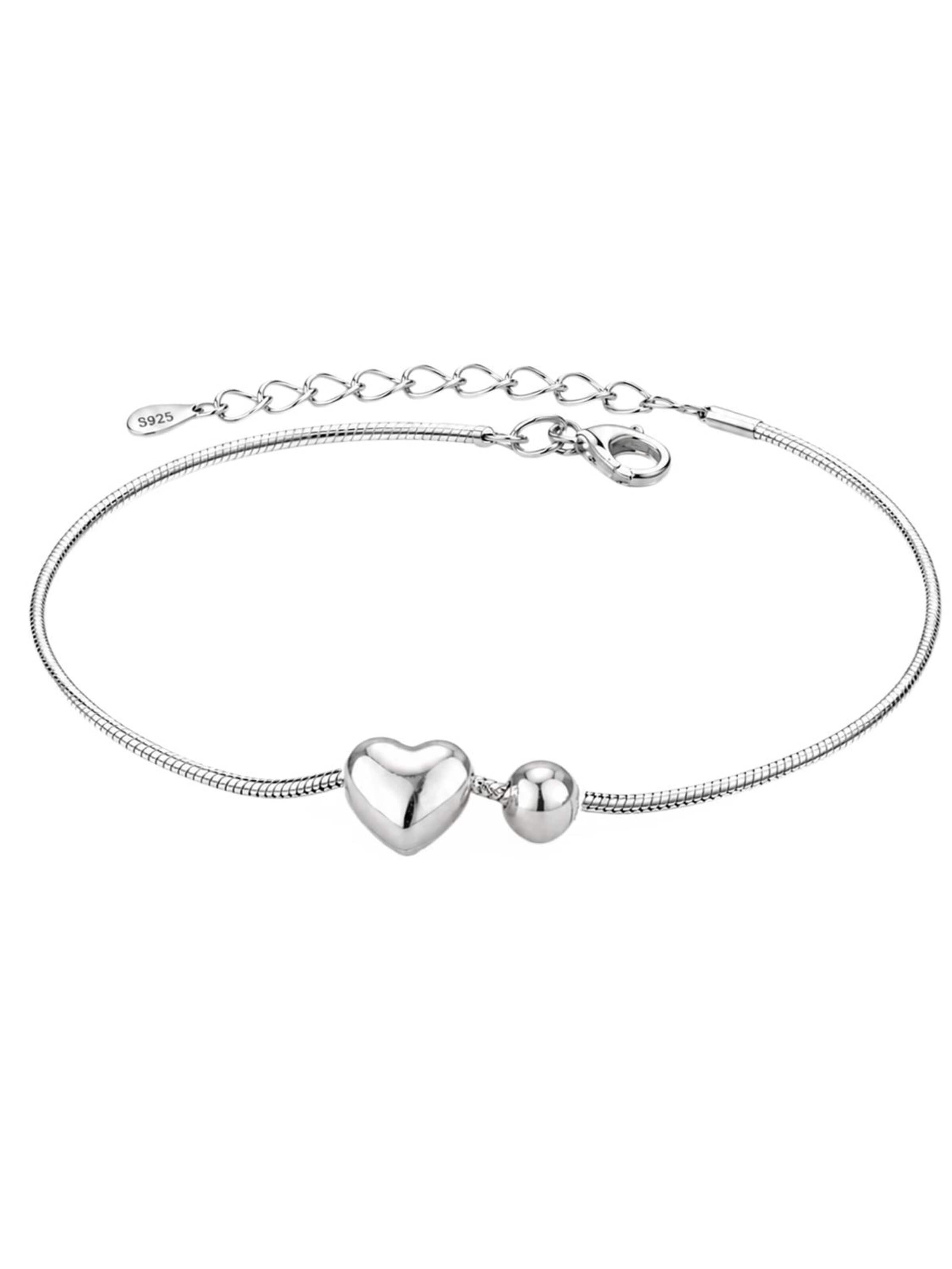 Alster Herz Rannekoru 'S925 PURE HEART' värissä hopea: etupuoli