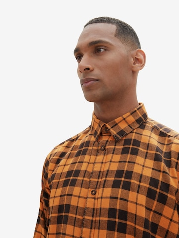 TOM TAILOR Regular fit Button Up Shirt in Orange