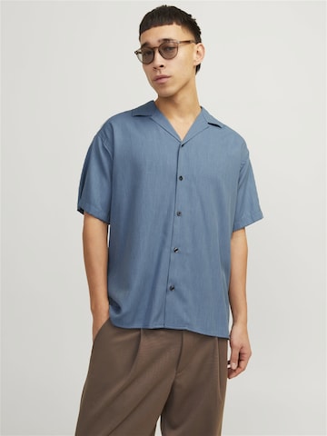 JACK & JONES Comfort fit Overhemd 'CAARON' in Blauw: voorkant