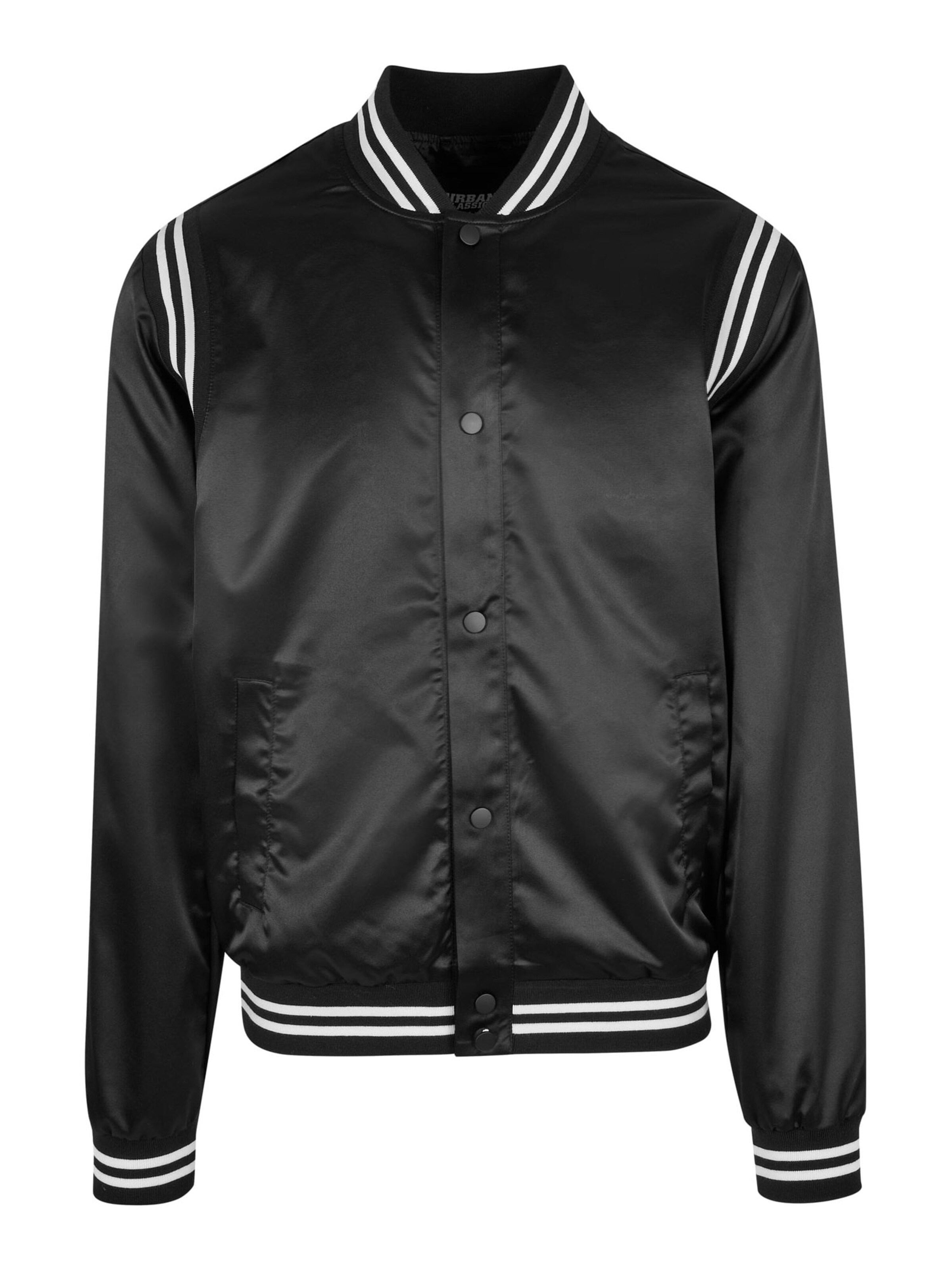 Veste mi-saison 'Satin' Urban Classics en noir : devant