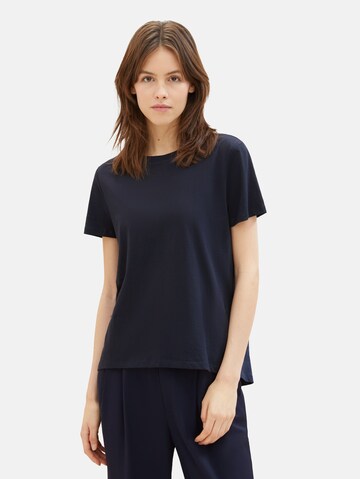 T-shirt TOM TAILOR DENIM en bleu : devant