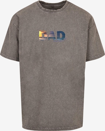 Merchcode T-Shirt 'For The Best Dad' in Grau: Vorderseite