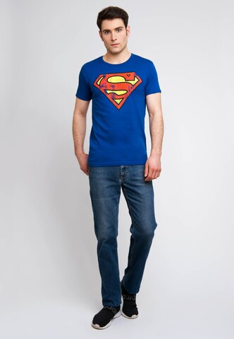 LOGOSHIRT T-Shirt 'Superman' in Blau