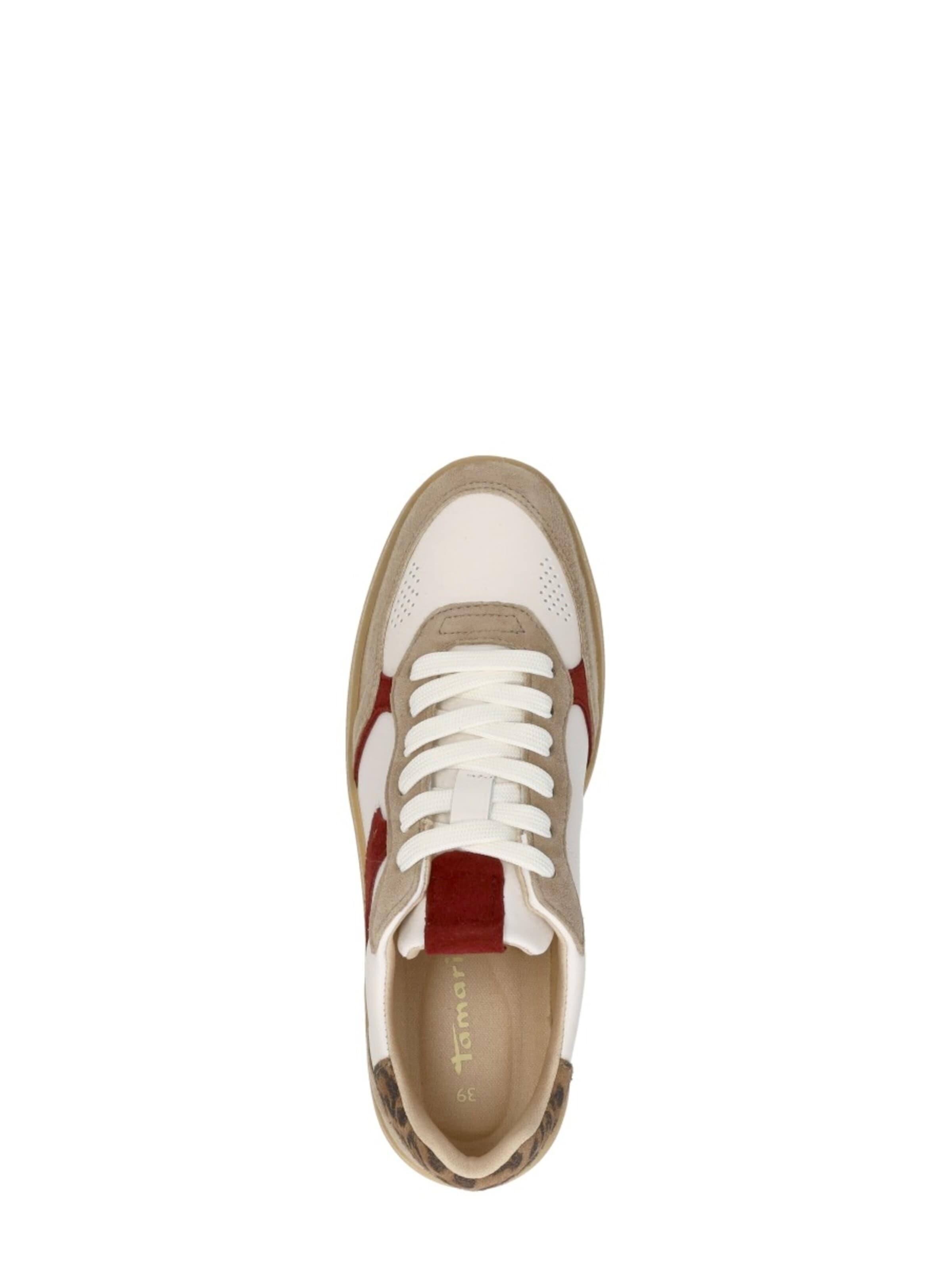 Tamaris Platform trainers 'Sneakers Laag' in Beige
