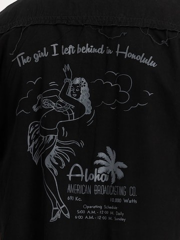 ALPHA INDUSTRIES Comfort fit Overhemd 'Aloha' in Zwart