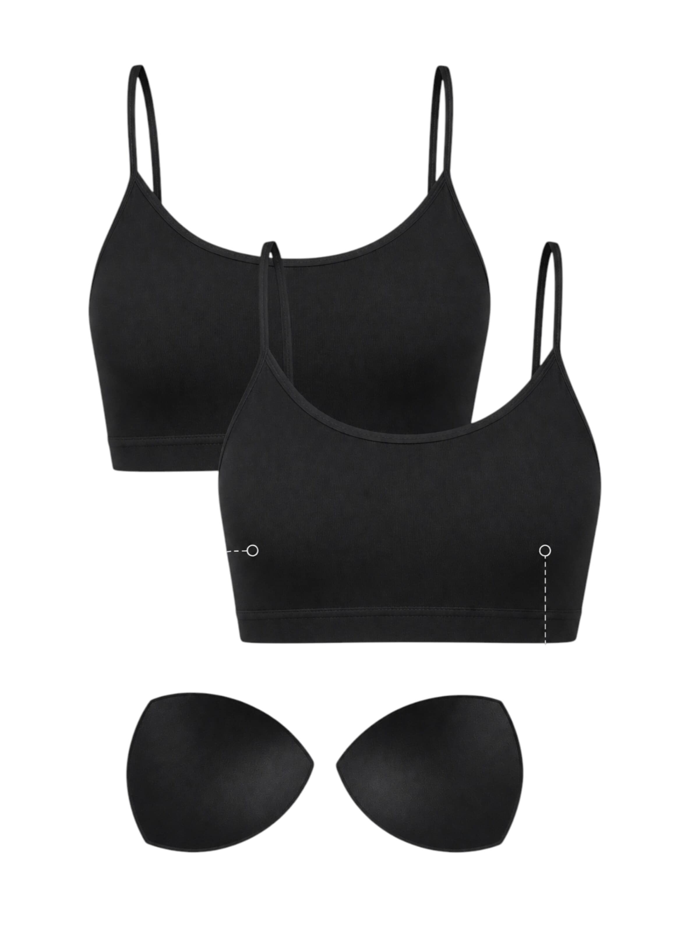 WENOR - Bustier Sujetador deportivo en negro: frente