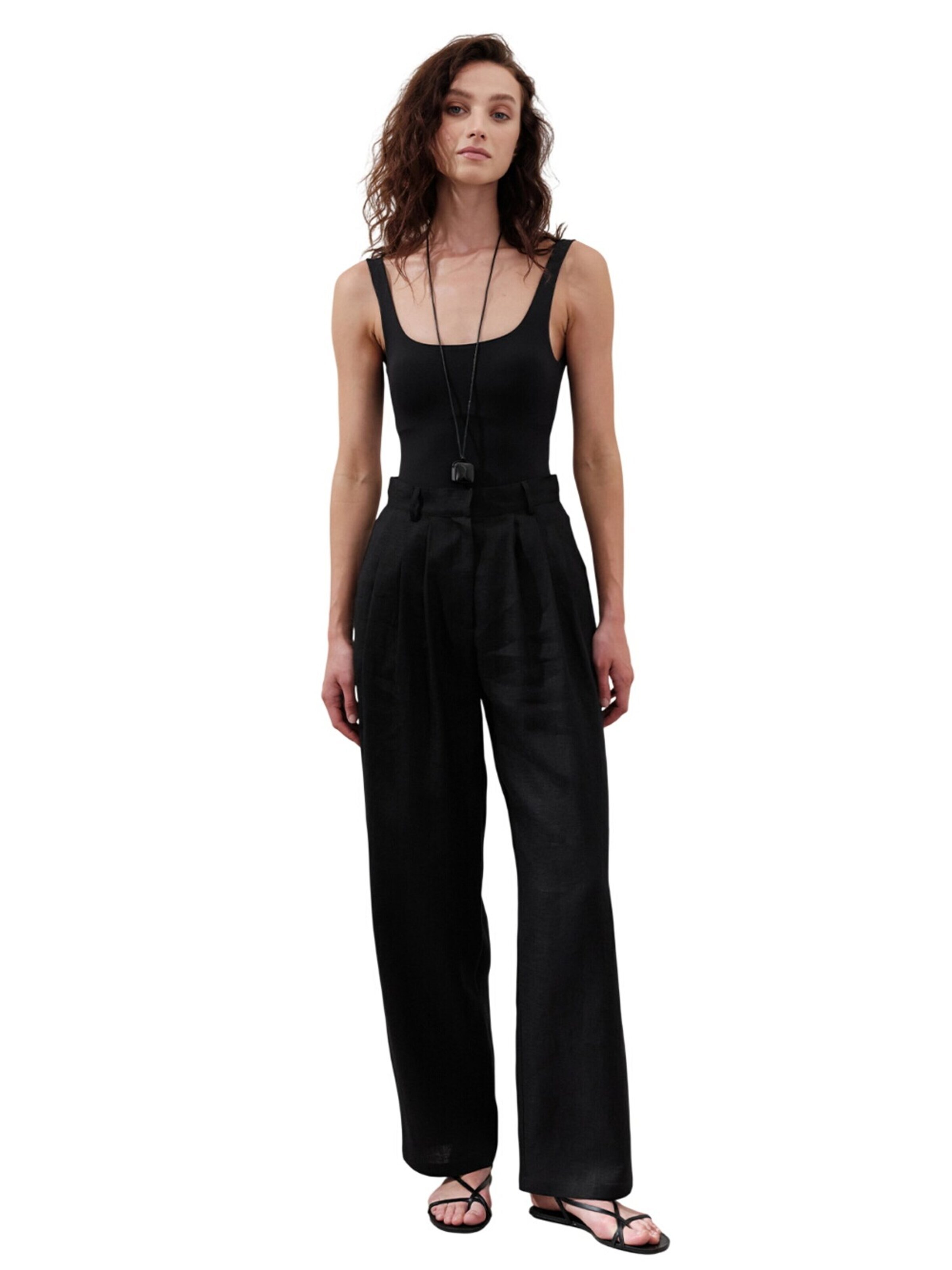 MANUKA Regular Broek in Zwart