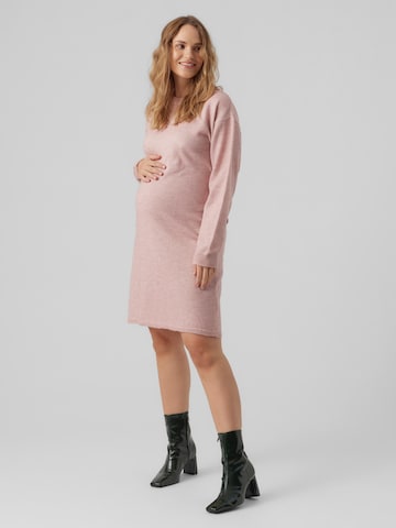 Rochie tricotat 'Light' de la MAMALICIOUS pe roz