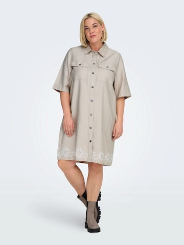 ONLY Carmakoma Shirt Dress 'CARBELLE-KASSIA' in Grey