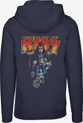 F4NT4STIC Sweatshirt 'Kiss Rock Music Band Neon Band' in Blauw