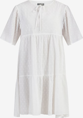 DreiMaster Vintage Καλοκαιρινό φόρεμα σε λευκό: μπροστά