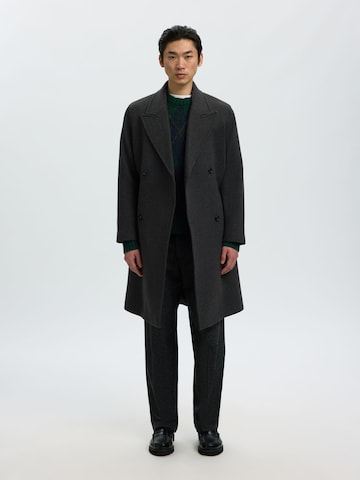 SELECTED Between-Seasons Coat in Grey: front