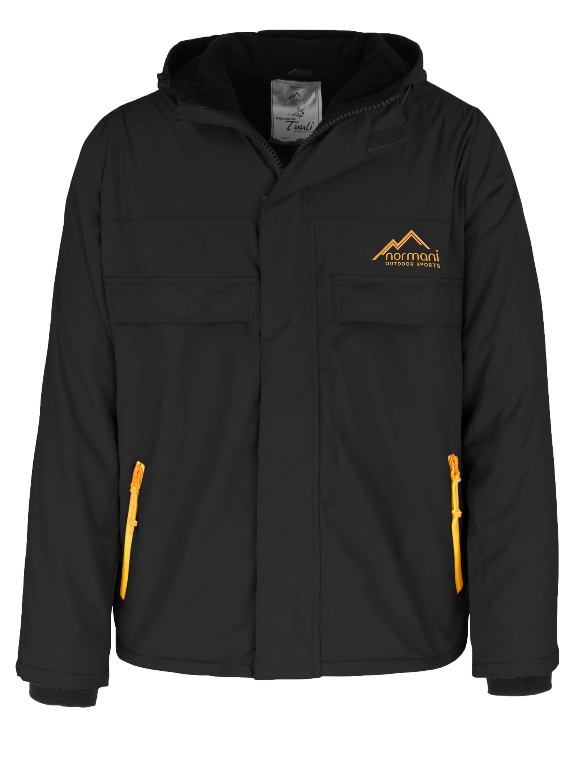 Veste outdoor 'Tuuli' normani en noir : devant