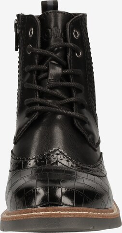 s.Oliver - Botines con cordones en negro