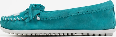 36 dydžio Mokasinai 'Thunderbird Limited Edition' iš Minnetonka, spalva – turkio spalva, Prekių apžvalga