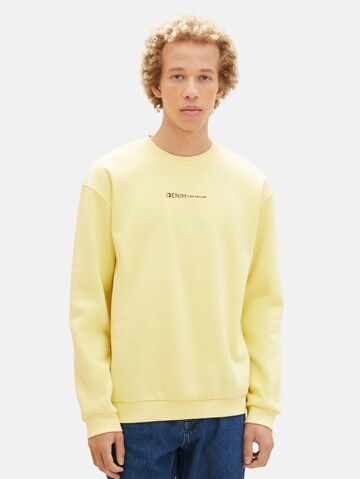 Sweat-shirt TOM TAILOR DENIM en jaune : devant