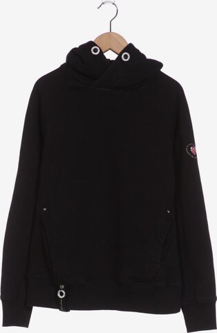 NAVAHOO Sweatshirt & Zip-Up Hoodie in M in Black: front