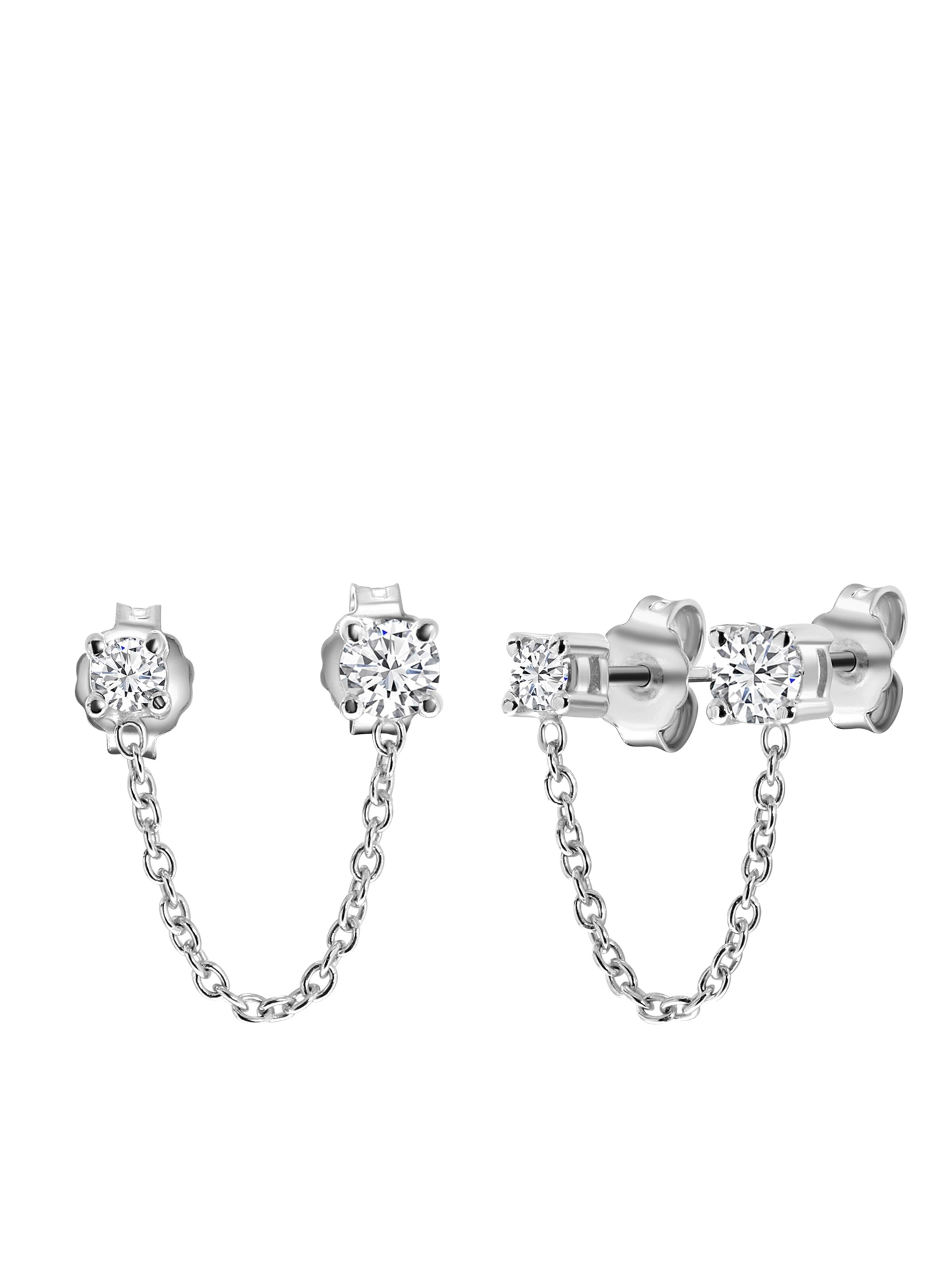 Lucardi Oorbellen in Zilver: voorkant