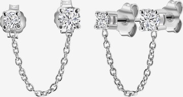 Boucles d'oreilles Lucardi en argent : devant