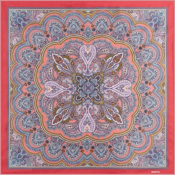 Foulard 'FINE PAISLEY NICKY' Roeckl en orange : devant
