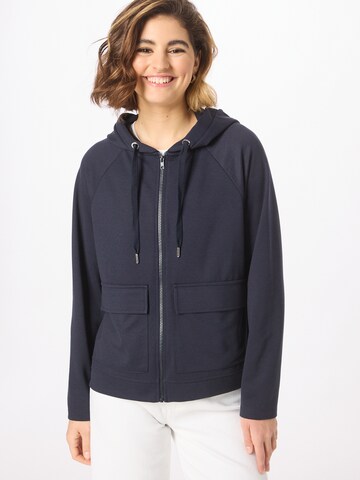 s.Oliver Zip-Up Hoodie in Blue: front