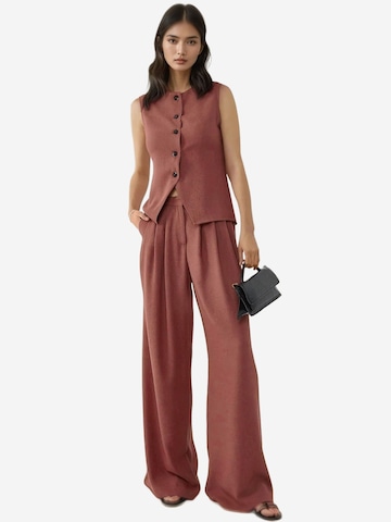 Wide leg Pantaloni con pieghe di Hiccup in marrone