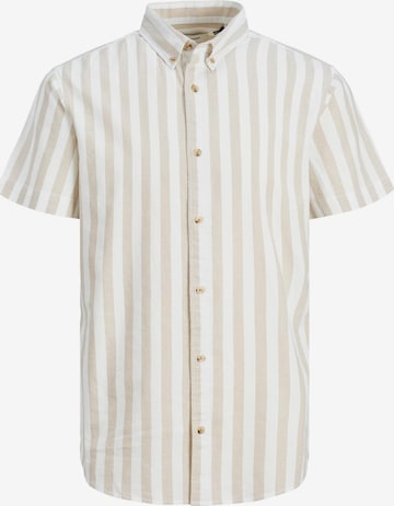 JACK & JONES Regular fit Button Up Shirt 'FRED' in Beige: front
