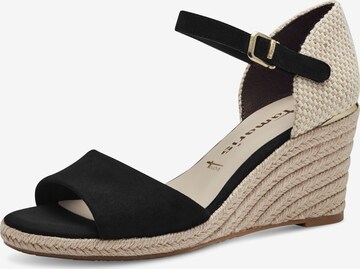 TAMARIS Strap sandal in Black: front