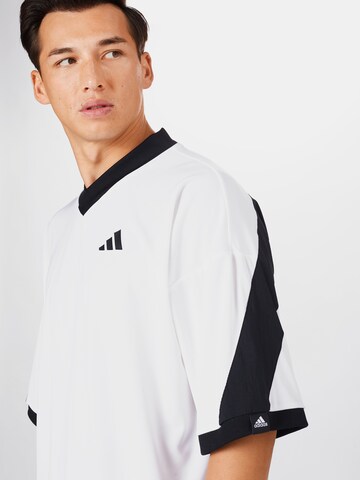 ADIDAS PERFORMANCE Regular Fit Sportshirt 'Urban Foot' in Weiß