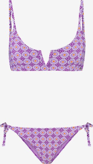 Shiwi Bikini 'Leah Scoop' in de kleur Lila / Sering / Oranje / Wit, Productweergave