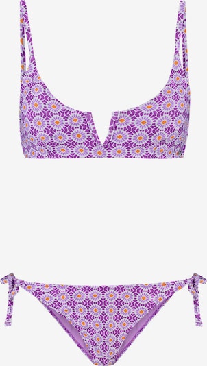 Shiwi Bikini 'Leah Scoop' en violet / lilas / orange / blanc, Vue avec produit