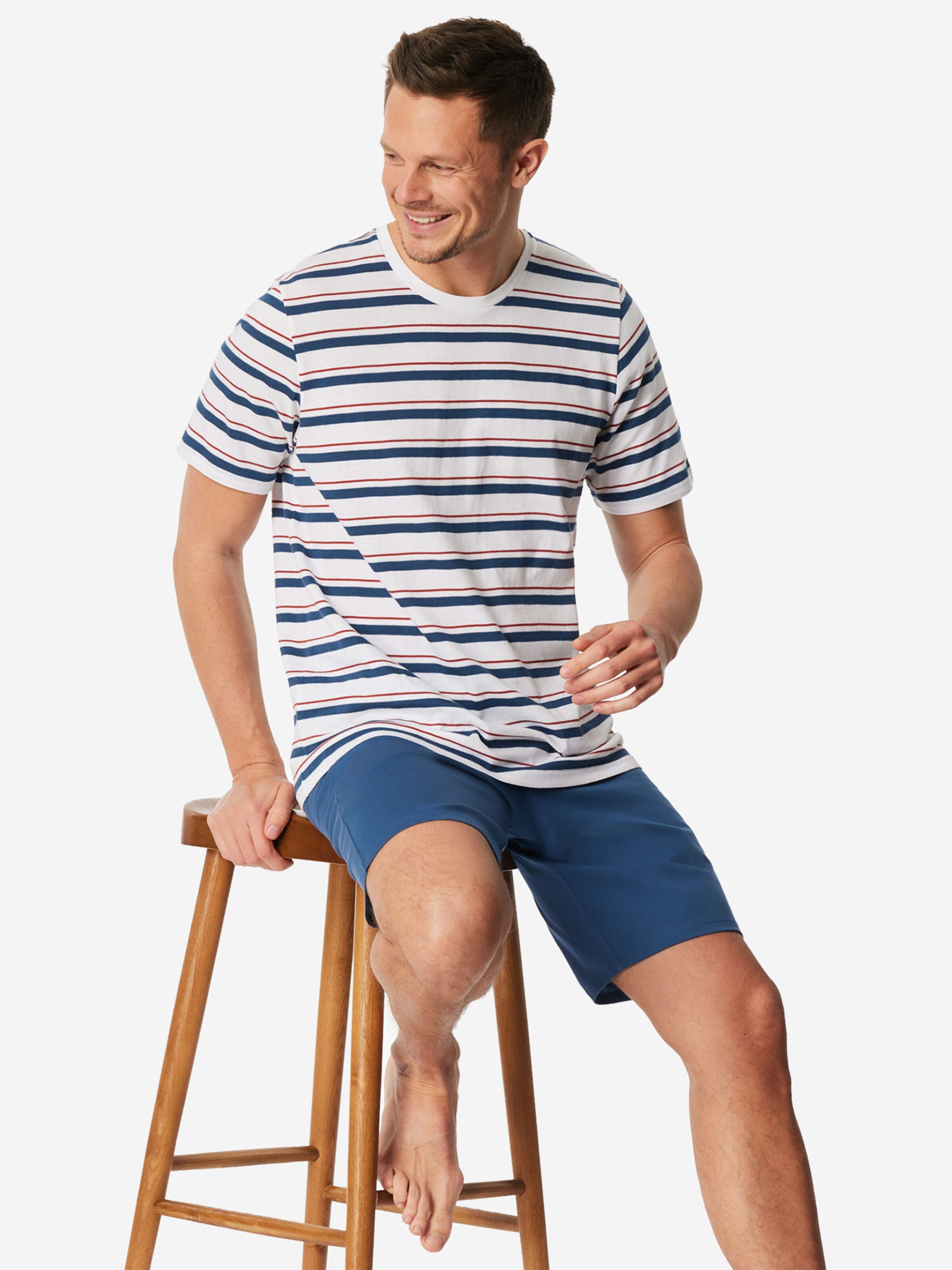 Pyjama court ' Casual ' SCHIESSER en bleu