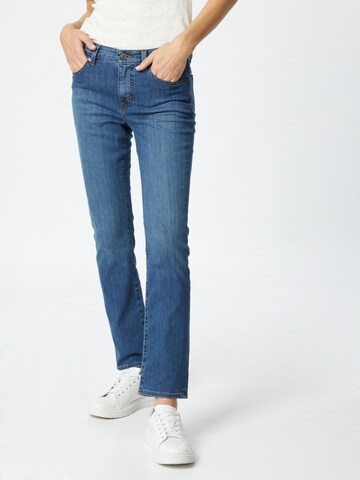 Lauren Ralph Lauren Bootcut Jeans in Blauw: voorkant