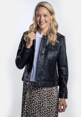 18N62 Between-season jacket 'NEBarbados' in Black: front