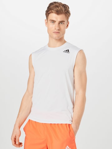 T-Shirt fonctionnel ADIDAS SPORTSWEAR en blanc : devant