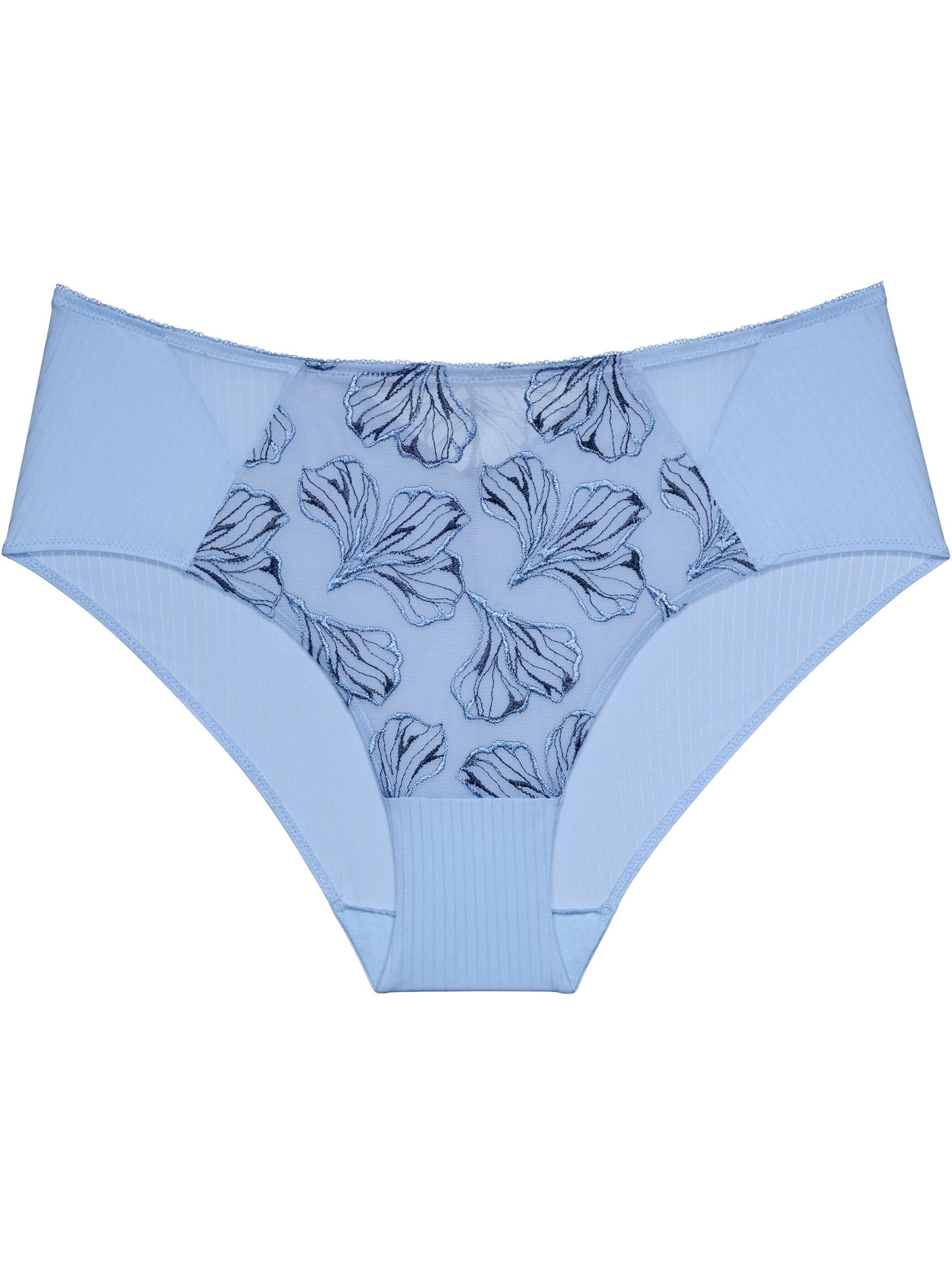 TRIUMPH Maxislip ' Wild Iris Florale Maxi ' in Blau: Vorderseite