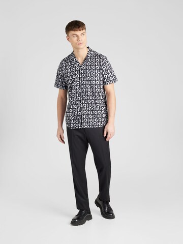 HUGO Comfort fit Button Up Shirt 'Ellino' in Black