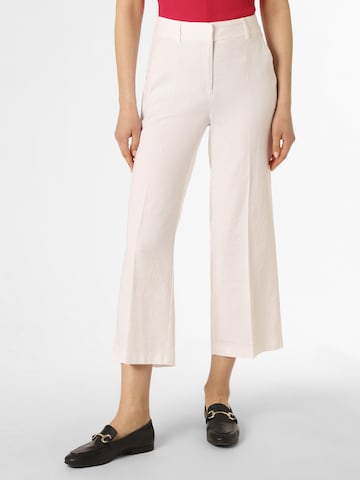 Cambio Wide leg Pleated Pants 'California' in White: front