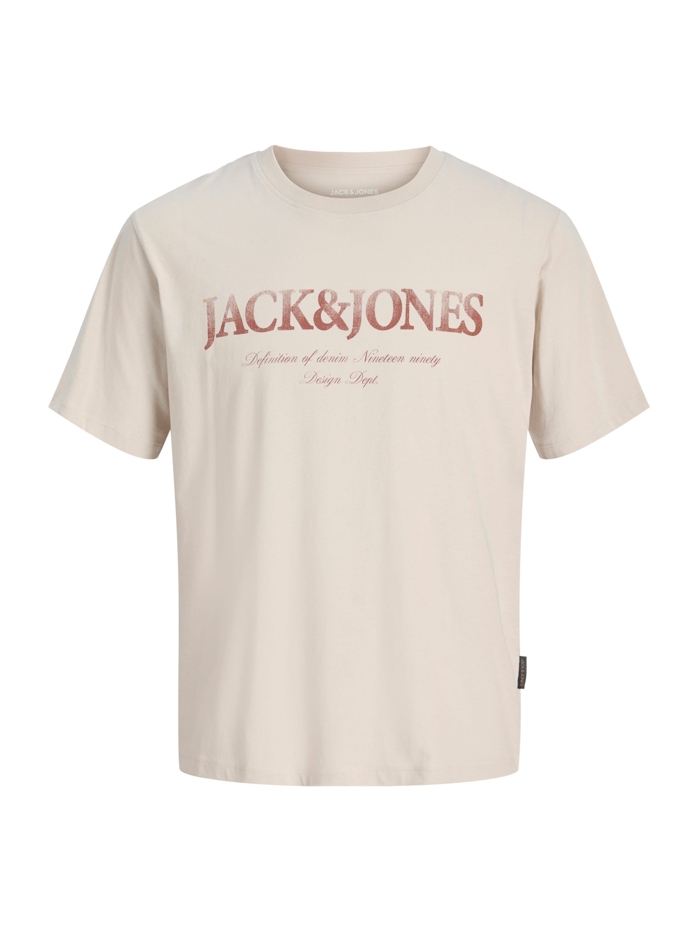 JACK & JONES T-Shirt 'JJDEVIN DAYTONA' en crème / rouille, Vue avec produit